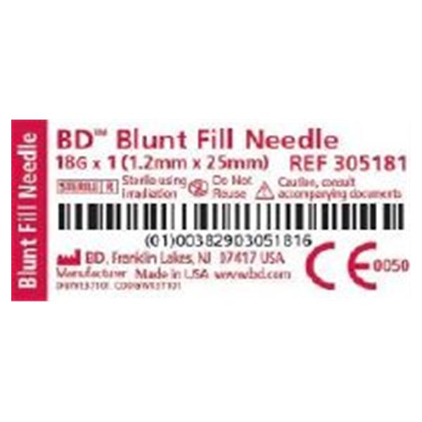 Needle Blunt Fill Tip 18gx1
